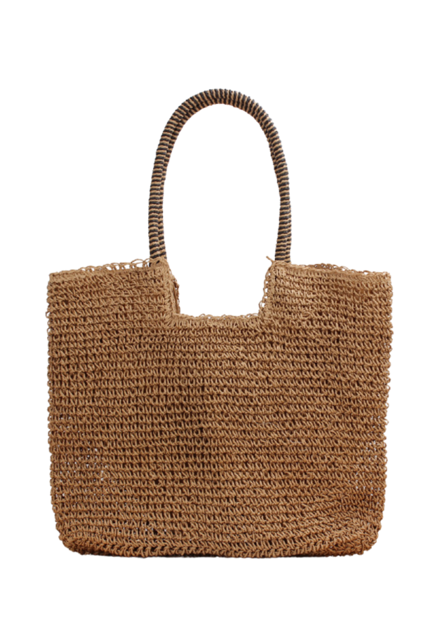 One-Shoulder Straw Beach Bag (2 Colors)